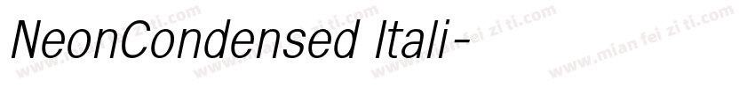 NeonCondensed Itali字体转换